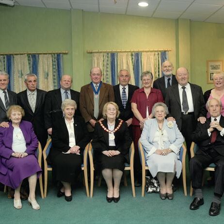Photograph showing the Councillors representing Hetton Town Council 2006 to 2007. The Chairman is wearing the Town Councils Civic Chains.